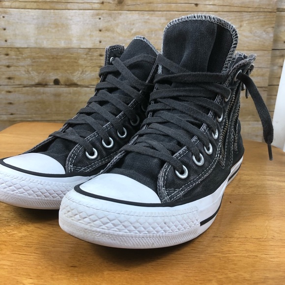 Converse Shoes - Converse High Top Black and White Shoes Sz 5.5
